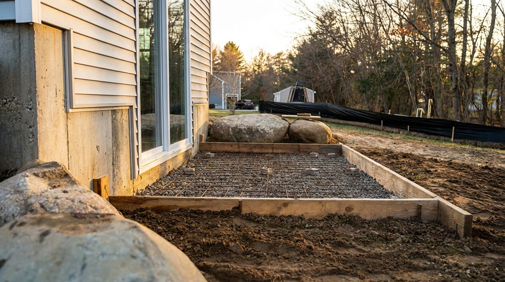 Precision foundation excavation on a residential lot