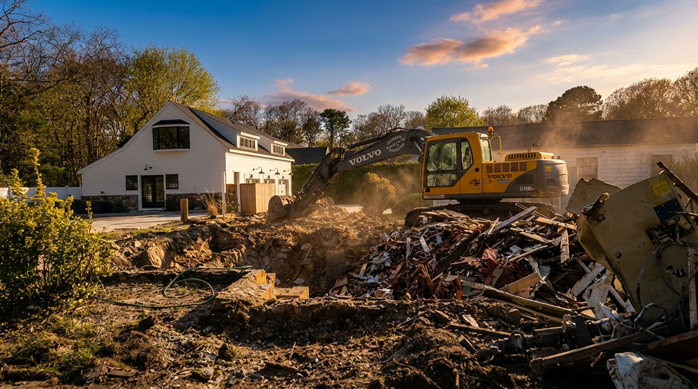 Residential demolition and foundation excavation project